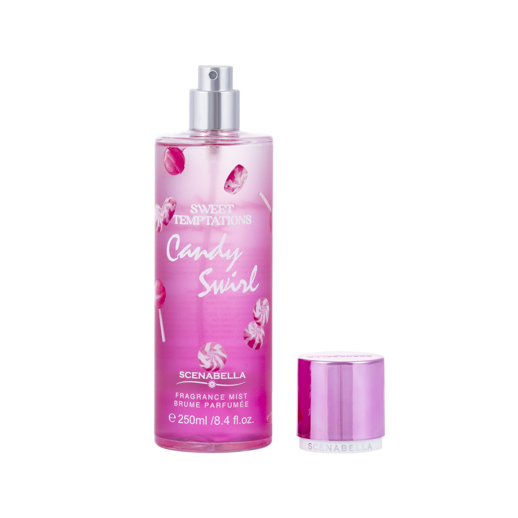 250ml pink  SWEET TEMPTATIONS CANDY FRAGRANCE MIST BRUME PARFUMEE for Girl Lady